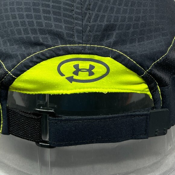 Under Armour 5 Panel Strap Hook Hat Cap Black Cycling Athletic Running Dad Mens - Picture 9 of 15